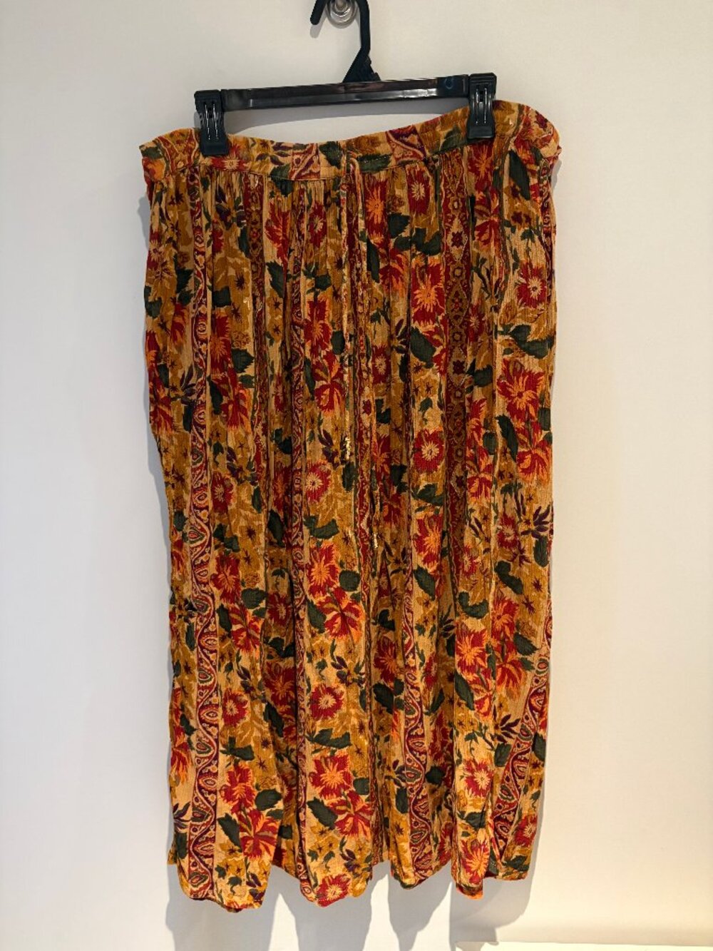 Autumnal Vintage Boho Midi Skirt